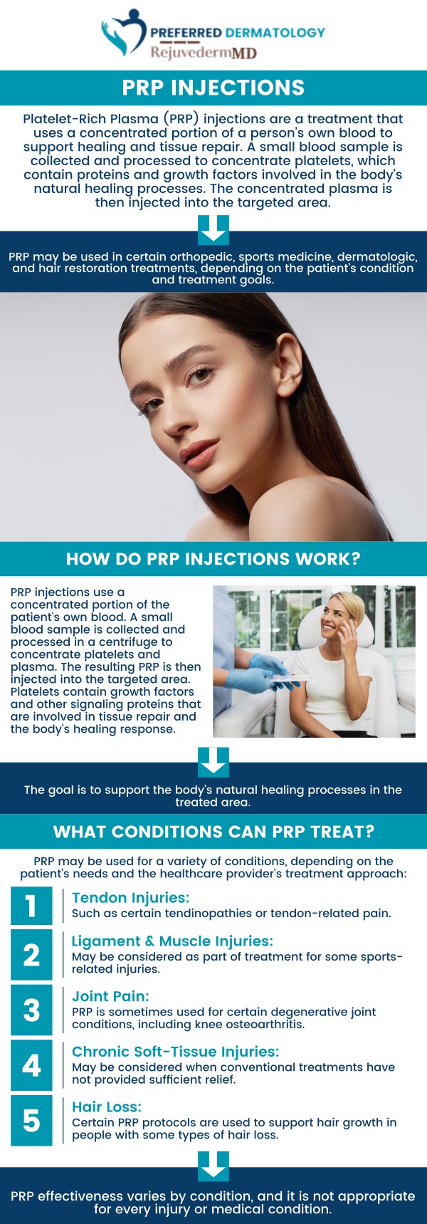 Our team at RejuvedermMD provides personalized PRP injections designed to support natural-looking skin rejuvenation and address visible signs of aging. By using a customized approach based on individual skin concerns and aesthetic goals, we help improve the appearance of skin texture, tone, firmness, and overall radiance for patients seeking anti-aging care in Denton, TX. PRP treatments may also help soften the appearance of fine lines while supporting a refreshed, revitalized complexion. Our team focuses on creating individualized treatment plans that complement each patient’s natural features and long-term aesthetic goals. For more information, please contact us or book an appointment online. We are conveniently located at 2548 Lillian Miller Pkwy. Suite 100 Denton, TX 76210. Our team at RejuvedermMD provides personalized PRP injections designed to support natural-looking skin rejuvenation and address visible signs of aging. By using a customized approach based on individual skin concerns and aesthetic goals, we help improve the appearance of skin texture, tone, firmness, and overall radiance for patients seeking anti-aging care in Denton, TX. PRP treatments may also help soften the appearance of fine lines while supporting a refreshed, revitalized complexion. Our team focuses on creating individualized treatment plans that complement each patient’s natural features and long-term aesthetic goals. For more information, please contact us or book an appointment online. We are conveniently located at 2548 Lillian Miller Pkwy. Suite 100 Denton, TX 76210.