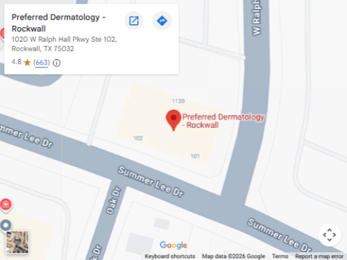 Get Directions to Preferred Dermatology in Rockwall, TX