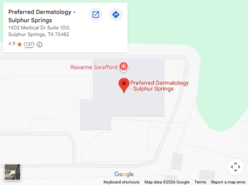 Get Directions to Preferred Dermatology in Sulphur Springs, TX